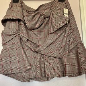 MAEVE - Houndstooth plaid mini skirt NWT